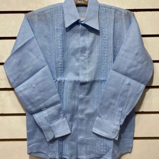 camisa mangas largas un solo color bordado al tono